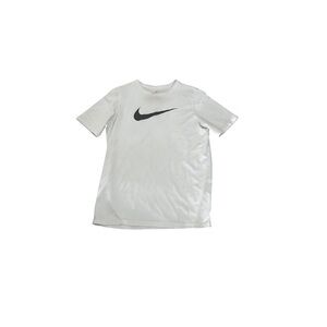 Nike Kids White Tee with Black Swoosh